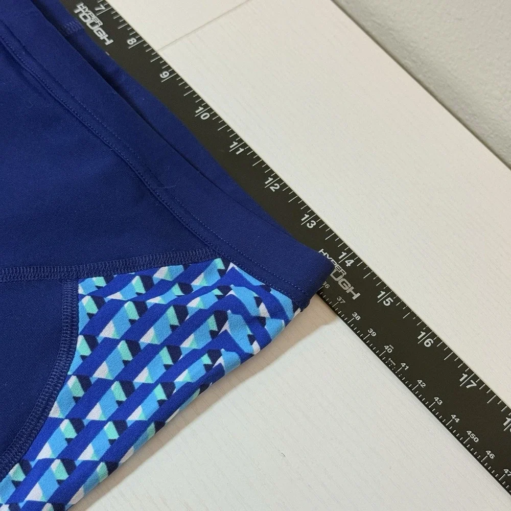 Funky Trunks Blue Geometric Print Swimming Training Jammer Men's 34/M